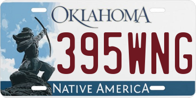 OK license plate 395WNG