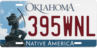 OK license plate 395WNL