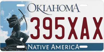 OK license plate 395XAX