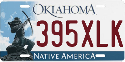 OK license plate 395XLK