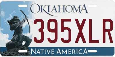 OK license plate 395XLR