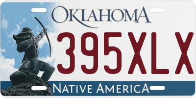 OK license plate 395XLX