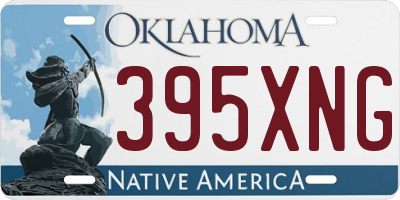 OK license plate 395XNG