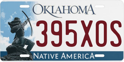 OK license plate 395XOS