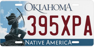 OK license plate 395XPA