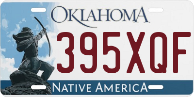 OK license plate 395XQF