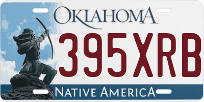 OK license plate 395XRB