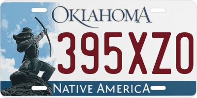OK license plate 395XZO