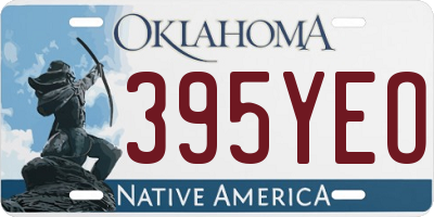 OK license plate 395YEO
