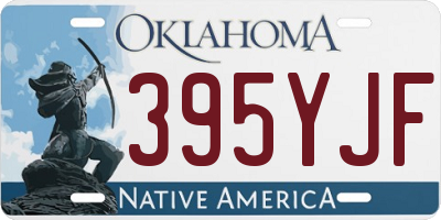 OK license plate 395YJF