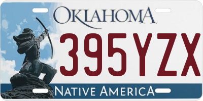 OK license plate 395YZX