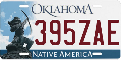OK license plate 395ZAE