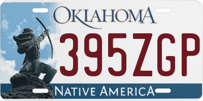 OK license plate 395ZGP