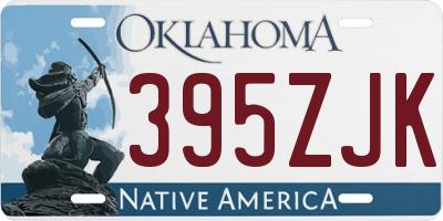 OK license plate 395ZJK