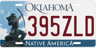 OK license plate 395ZLD