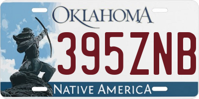 OK license plate 395ZNB