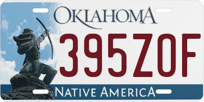 OK license plate 395ZOF