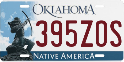 OK license plate 395ZOS