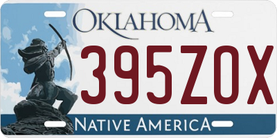 OK license plate 395ZOX