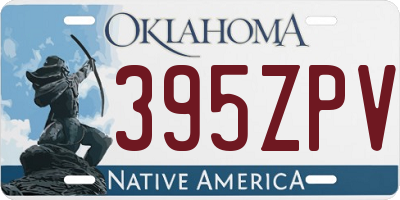 OK license plate 395ZPV