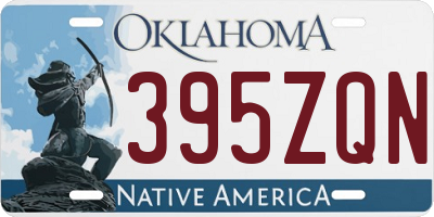 OK license plate 395ZQN