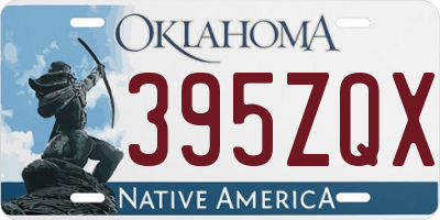 OK license plate 395ZQX