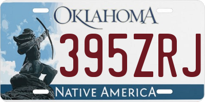 OK license plate 395ZRJ