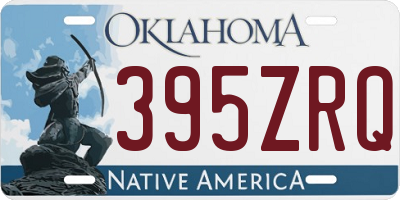 OK license plate 395ZRQ