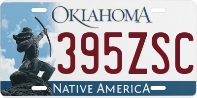 OK license plate 395ZSC