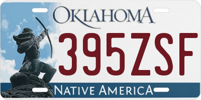 OK license plate 395ZSF