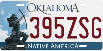 OK license plate 395ZSG