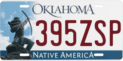OK license plate 395ZSP