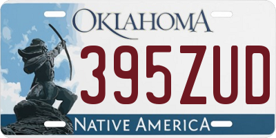 OK license plate 395ZUD