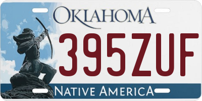 OK license plate 395ZUF