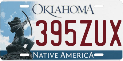 OK license plate 395ZUX