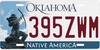 OK license plate 395ZWM