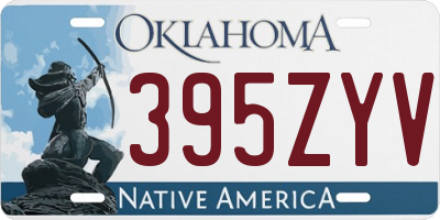 OK license plate 395ZYV