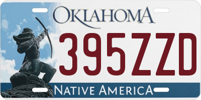 OK license plate 395ZZD