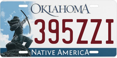 OK license plate 395ZZI