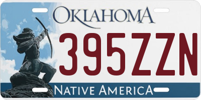 OK license plate 395ZZN