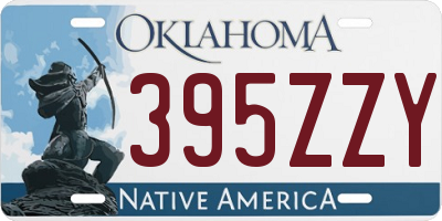 OK license plate 395ZZY