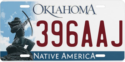 OK license plate 396AAJ