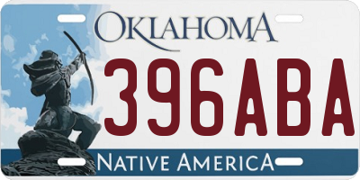 OK license plate 396ABA