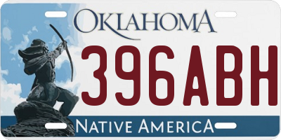 OK license plate 396ABH