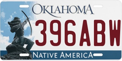 OK license plate 396ABW