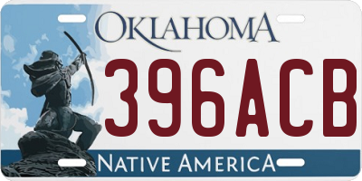 OK license plate 396ACB