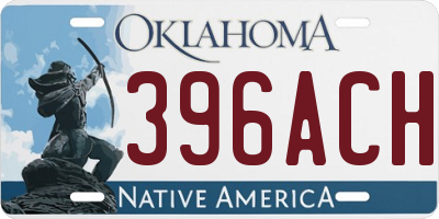OK license plate 396ACH