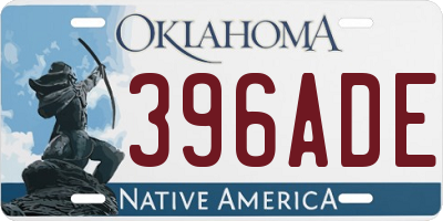 OK license plate 396ADE