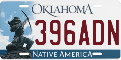 OK license plate 396ADN