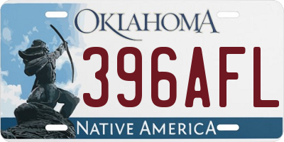 OK license plate 396AFL